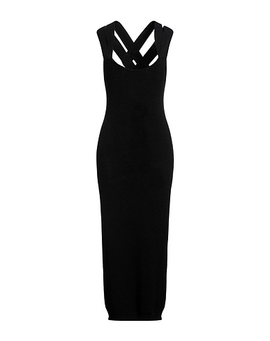 PATOU Midi-Kleid Schwarz 100% Schurwolle