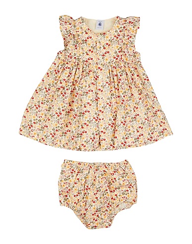 PETIT BATEAU Vestido para bebé  Beige 100% Cotton