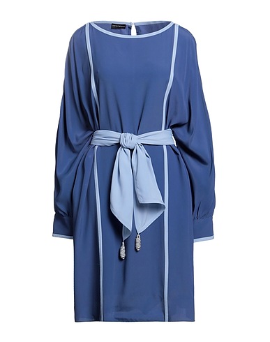 EMPORIO ARMANI Midi dress Slate blue 83% Acetate, 17% Silk