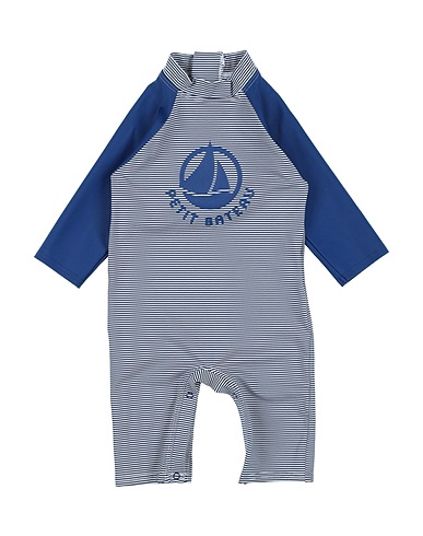 PETIT BATEAU Baby jumpsuit  Blue 84% Polyamide, 16% Elastane