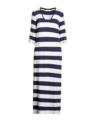 CLIPS MORE Long dress Midnight blue 92% Viscose, 8% Elastane