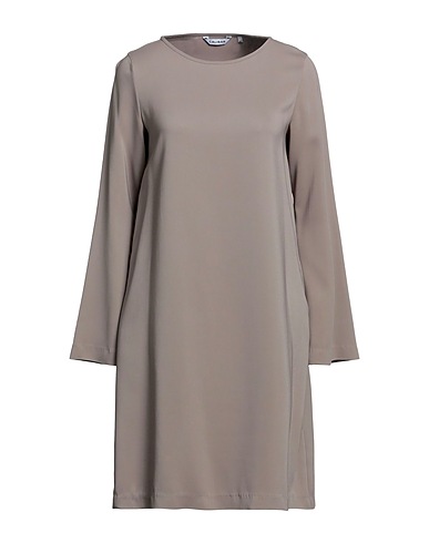 CALIBAN Short dress Taupe 94% Viscose, 6% Elastane