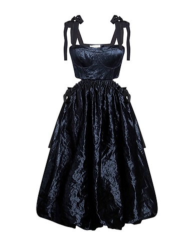 ULLA JOHNSON Robe mi-longue Bleu nuit 43% Viscose, 40% Coton, 17% Fibre métallique