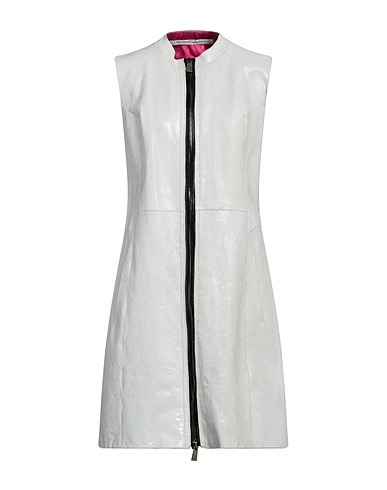 SIMONA TAGLIAFERRI Short dress White 100% Soft Leather