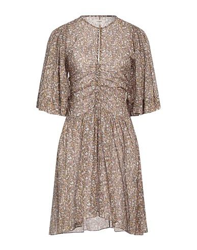 MARANT ÉTOILE Vestito corto Khaki 100% Cotone