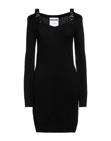 MOSCHINO Knit dress COUTURE Black 90% Cashmere, 10% Wool, Polyamide, Elastane, Polyurethane resin