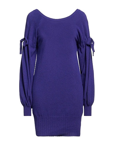 SUOLI Vestito corto Viola 40% Lana, 30% Viscosa, 20% Poliammide, 10% Cachemire