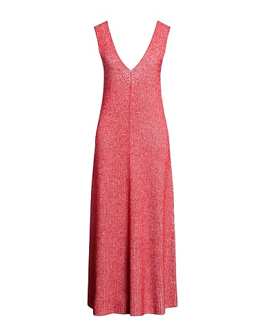 JOSEPH Long dress Tomato red 50% Cotton, 40% Wool, 10% Cashmere