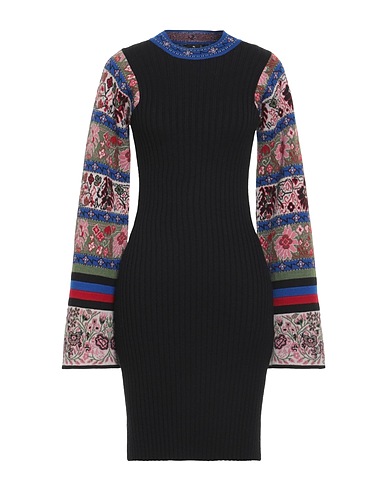 ETRO Midi dress Black 99% Wool, 1% Polyamide