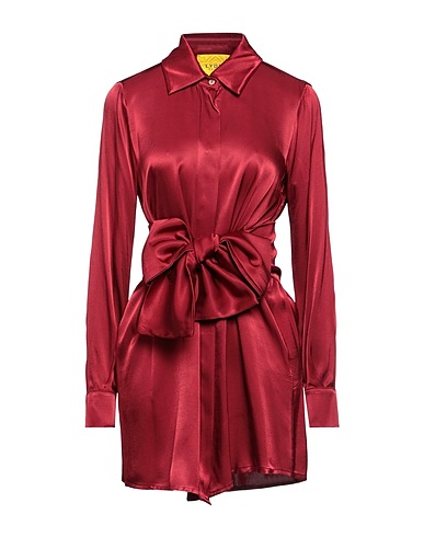 MAISON LYDIA Vestito chemisier Rosso 100% Viscosa