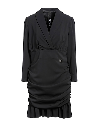 REVISE CONCEPT Vestito chemisier Nero 98% Poliestere, 2% Elastan