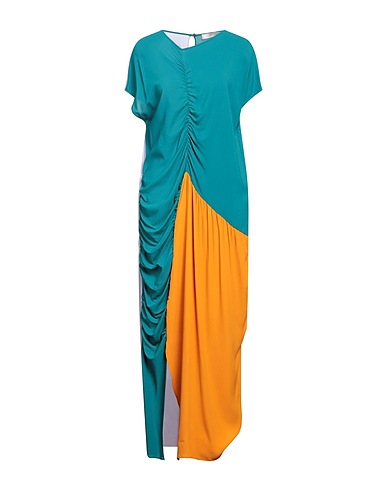 LIVIANA CONTI Long dress Deep teal 94% Viscose, 6% Elastane