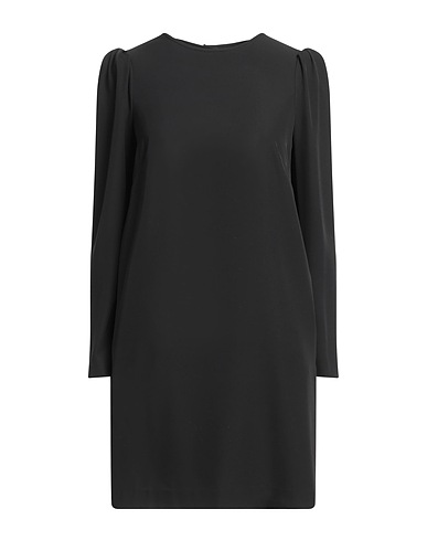 8PM Short dress Black 96% Polyester, 4% Elastane