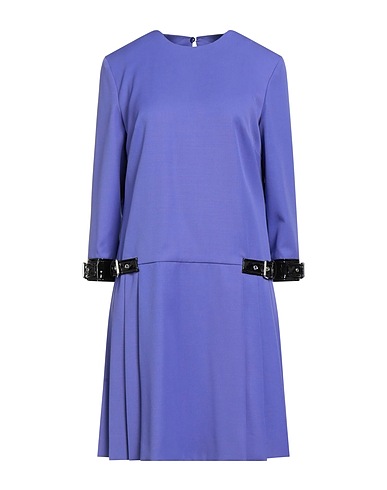 MOSCHINO DRESSES COUTURE Purple 100% Virgin Wool, Polyester, Elastane, Polyurethane resin