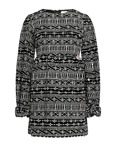 REVISE CONCEPT Short dress Black 74% Polyester, 26% Cotton