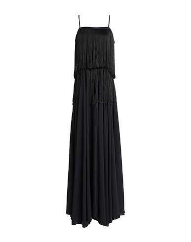 REVISE CONCEPT Long dress Black 98% Polyester, 2% Elastane