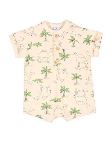 PETIT BATEAU Strampelanzug für Babys Beige 100% Baumwolle
