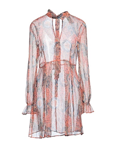 MAX&Co. Short dress Salmon pink 97% Silk, 3% Polyester