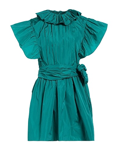 ALBERTA FERRETTI Short dress Emerald green 79% Polyester, 21% Silk