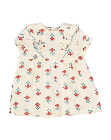 PETIT BATEAU Robe bébé  Ivoire 100% Coton