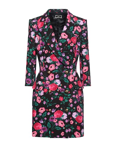 ELISABETTA FRANCHI Short dress Black 96% Polyester, 4% Elastane