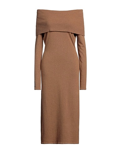 BLUGIRL Midi dress Camel 40% Wool, 25% Polyamide, 25% Viscose, 10% Cashmere