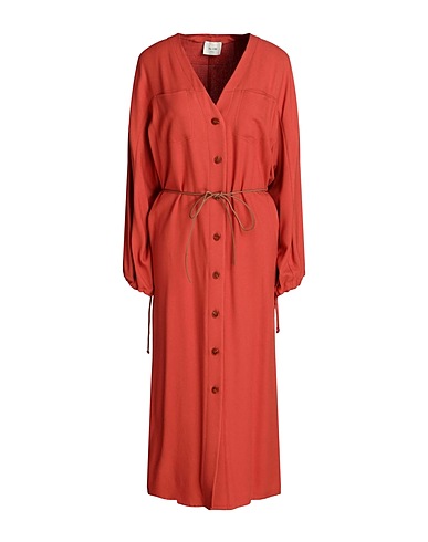 ALYSI Vestito chemisier Salmone 70% Viscosa, 30% Lana