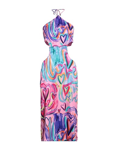 HOUSE OF HOLLAND Vestito midi Rosa 100% Poliestere