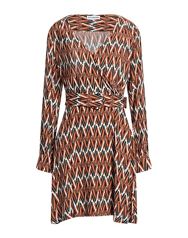 ATTIC AND BARN Short dress Brown 100% Viscose