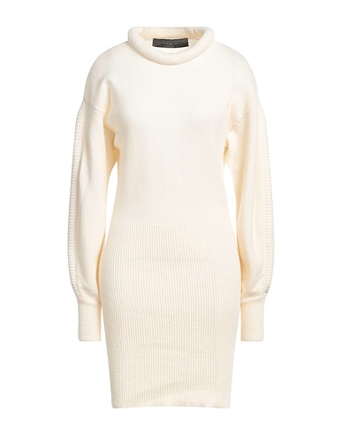 FEDERICA TOSI Knit dress Ivory 90% Virgin Wool, 10% Cashmere