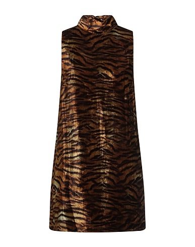 OTTOD'AME Short dress Camel 78% Viscose, 22% Polyamide