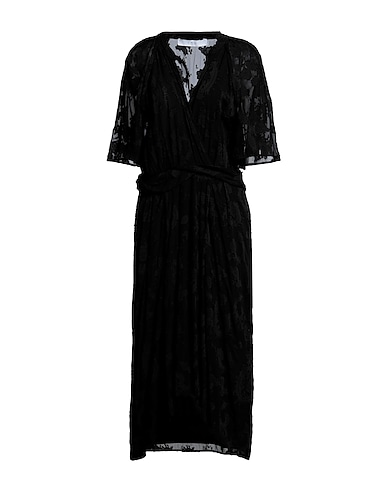 IRO Long dress Black 73% Viscose, 27% Cotton