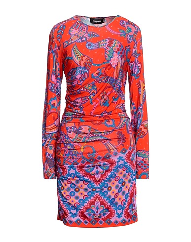 DSQUARED2 Short dress Tomato red 97% Viscose, 3% Elastane