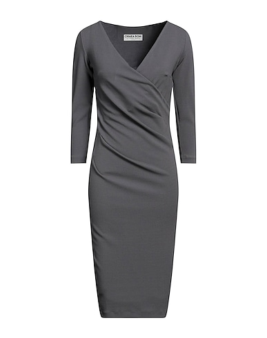 CHIARA BONI LA PETITE ROBE Midi dress Grey 69% Viscose, 25% Polyamide, 6% Elastane