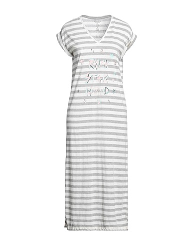 WILDREAMERS Vestito midi Grigio 70% Poliestere, 30% Lino