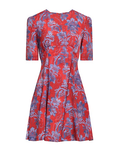 VERSACE JEANS COUTURE Short dress Brick red 100% Polyester
