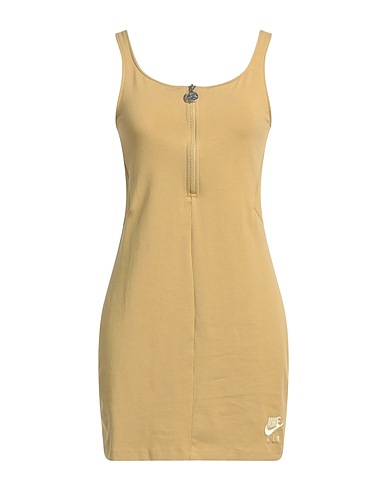NIKE Short dress Sage green 61% Cotton, 33% Polyester, 6% Elastane