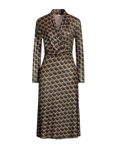 SIYU Midi dress Gold 75% Viscose, 13% Polyamide, 12% Polyester