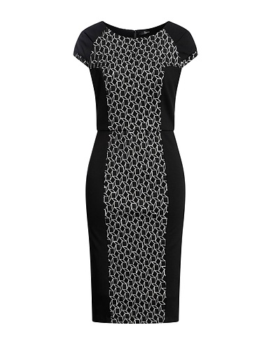 HANITA Midi dress Black 90% Acrylic, 8% Nylon, 2% Elastane