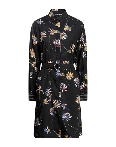 HANNES ROETHER Midi dress Black 100% Cotton