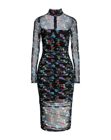 ALICE + OLIVIA Midi dress Black 84% Nylon, 16% Elastane