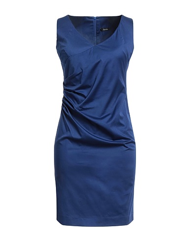 HANITA Vestito corto Blu 97% Cotone, 3% Elastan