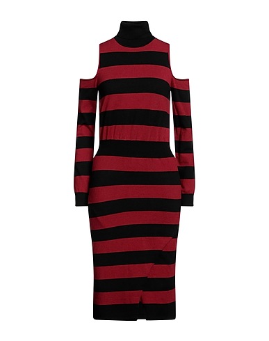REVISE CONCEPT Midi dress Brick red 50% Viscose, 30% Polyester, 20% Polyamide