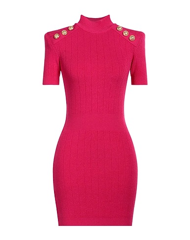 BALMAIN Sheath dress Fuchsia 83% Viscose, 17% Polybutylene