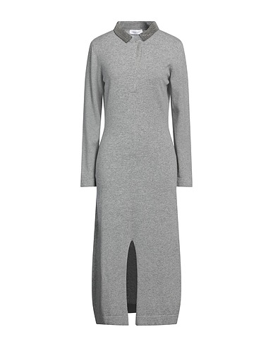 FABIANA FILIPPI Long dress Grey 75% Virgin Wool, 15% Silk, 10% Cashmere