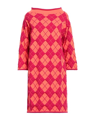 LIVIANA CONTI Short dress Fuchsia 100% Virgin Wool, Polyamide, Elastane