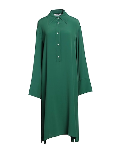 GRIFONI Midi dress VERDE 69% Acetate, 31% Silk