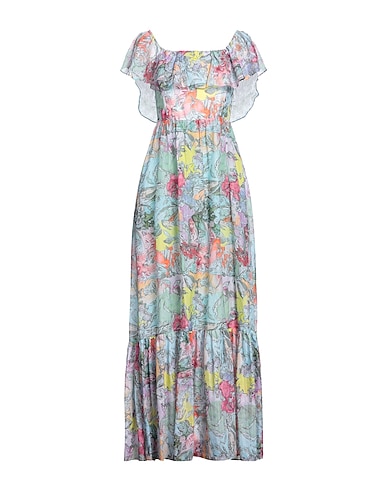 ALICE + OLIVIA Long dress Light green 70% Cotton, 30% Silk