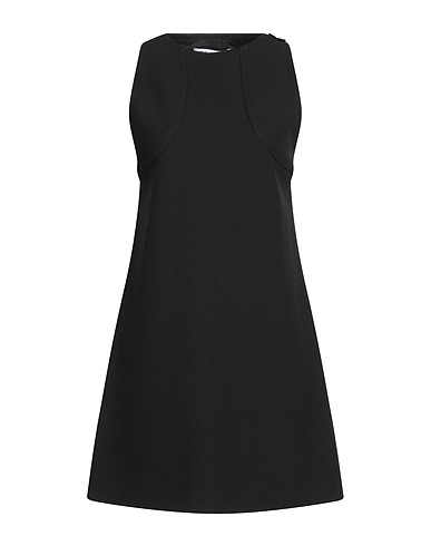 ATTIC AND BARN Short dress Black 69% Polyester, 28% Viscose, 3% Elastane
