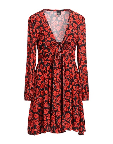PINKO Short dress Tomato red 100% Viscose